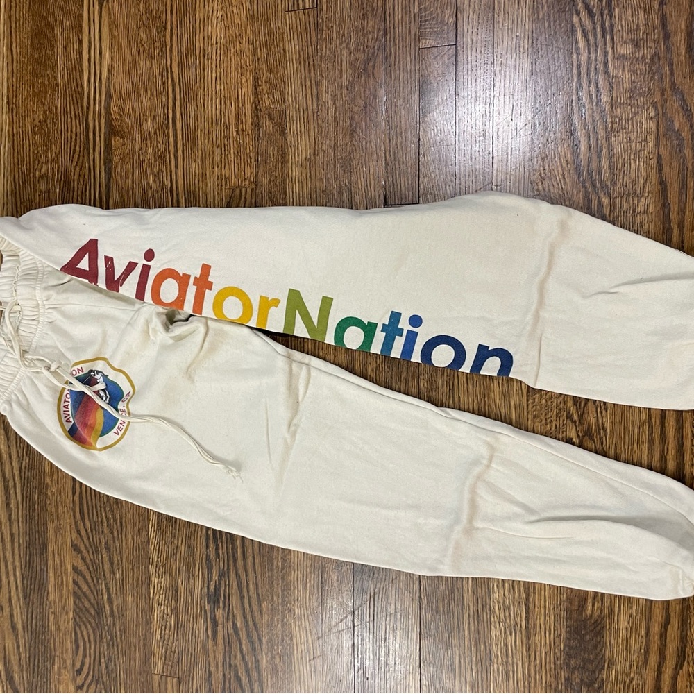 Aviator Nation Beige Sweatpants Size Small